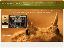 Tablet Screenshot of explorersclub.co.za